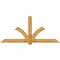 Ekena Millwork Redmond Rough Sawn Timber Gable Bracket, Western Red Cedar, 96"W x 44"H x 6"D x 6"F, 11/12 Pitch GBW096X44X0606RED00RWR - alternate 1